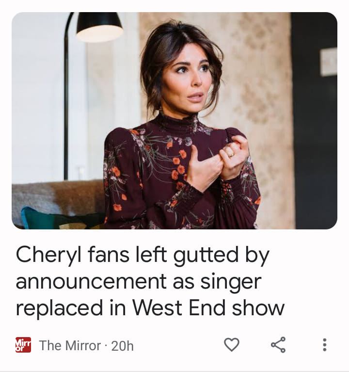 Cheryl West End show